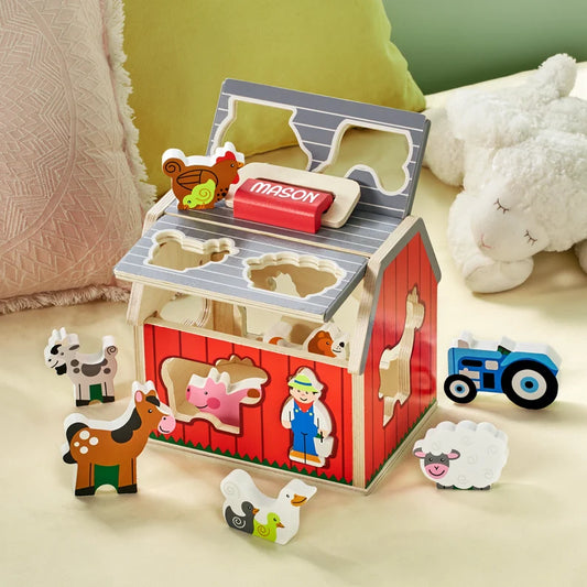 Personalized Melissa & Doug® Wood Sorting Barn - Sorting Toy For Babies - Sorting Toy For Toddlers - Wooden Toy