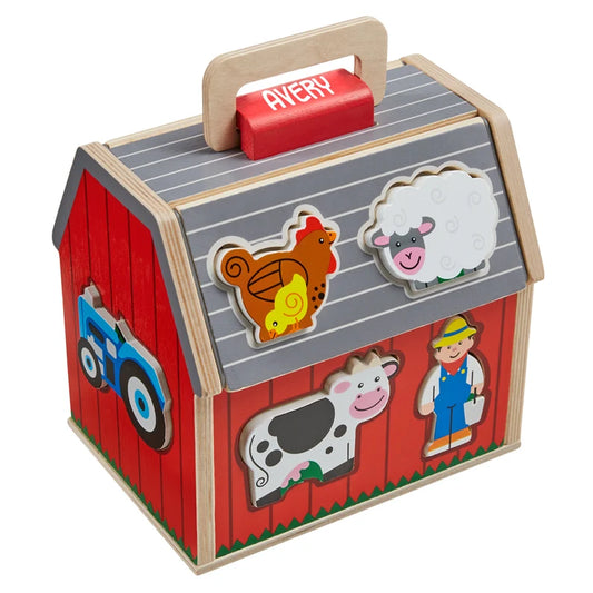 Personalized Melissa & Doug® Wood Sorting Barn - Sorting Toy For Babies - Sorting Toy For Toddlers - Wooden Toy