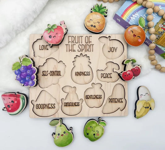 Bible Set of 5 Puzzles/ Christian gift for kids/ Montessori toys/ Wooden Bible puzzles/ educational puzzles/ Bible learning tools