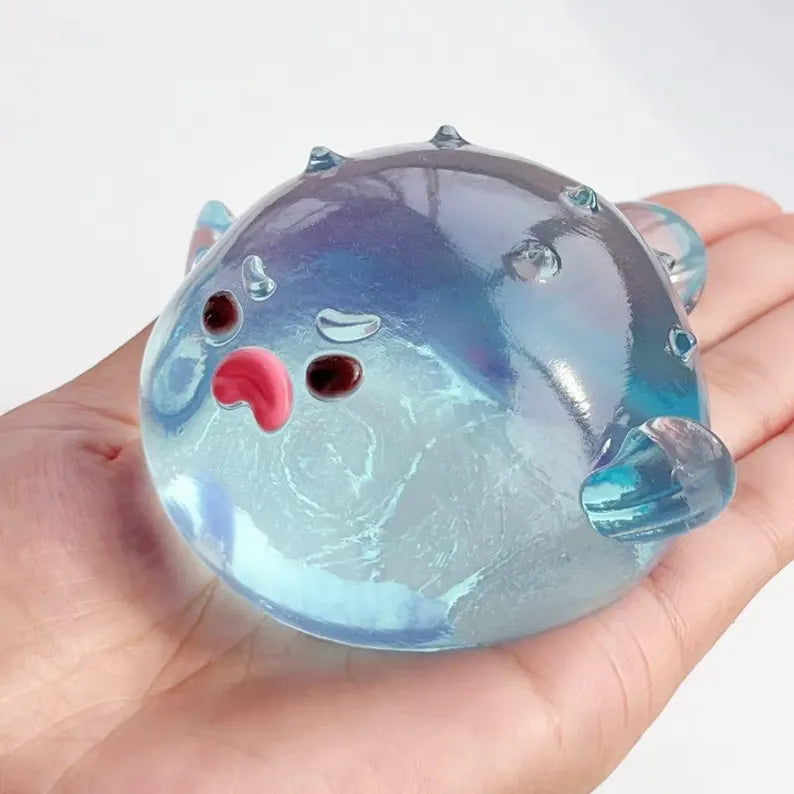 Pufferfish Squishy, Handmade,Taba Squishy,Stress relief Toy,GF,Children, Funny,gift for kid,cute toy,for baby,globefish toy,birthday present